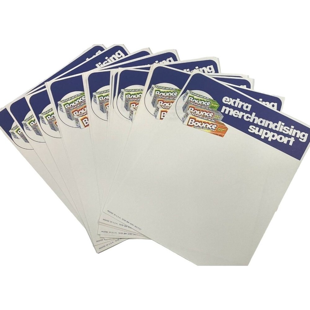 Vintage 80s Bounce Fabric Softener Dryer Sheets Printer Paper Stationary TV Prop